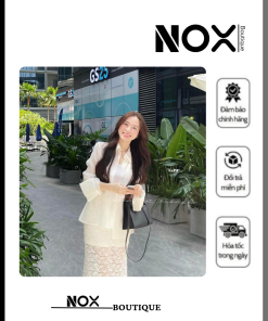Set Váy Ren Trắng Kèm Sơmi