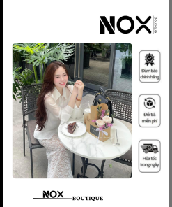 Set Váy Ren Trắng Kèm Sơmi