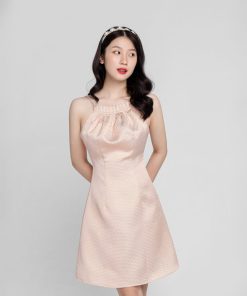 Đầm Chữ A Cổ Yếm Phối Dây