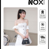 Đầm Chữ A Cúp Ngực Đính Nơ Dáng Ngắn