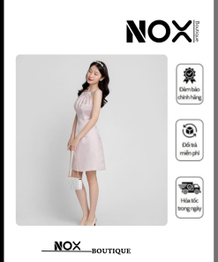 Đầm Chữ A Cổ Yếm Phối Dây
