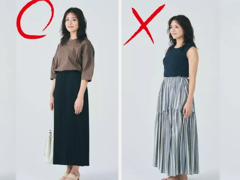 Chân váy chữ A cho dáng quả lê