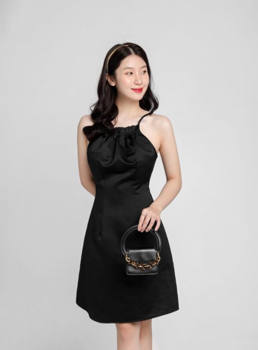 Đầm Chữ A Cổ Yếm Phối Dây